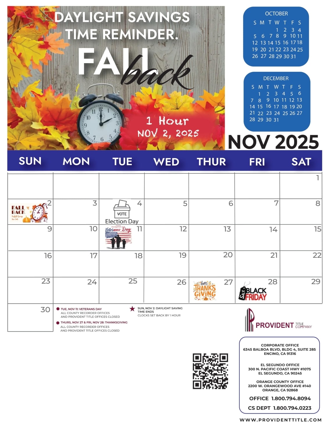 November 2025 Calendar