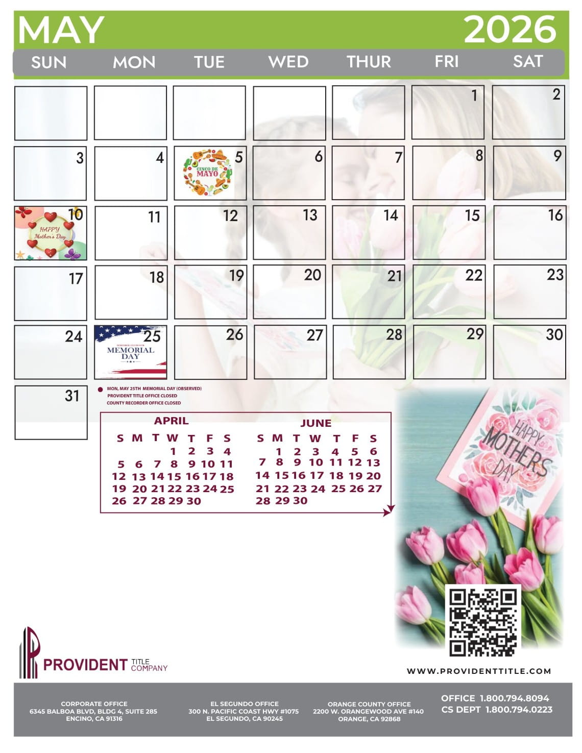 May 2026 Calendar